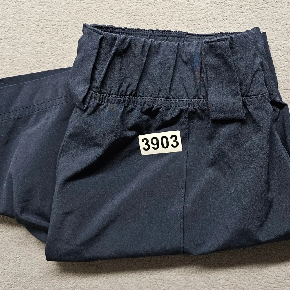 Athleta Athletic Shorts Womens 6 Navy Gym Training Workout Elastic Waist Pull On